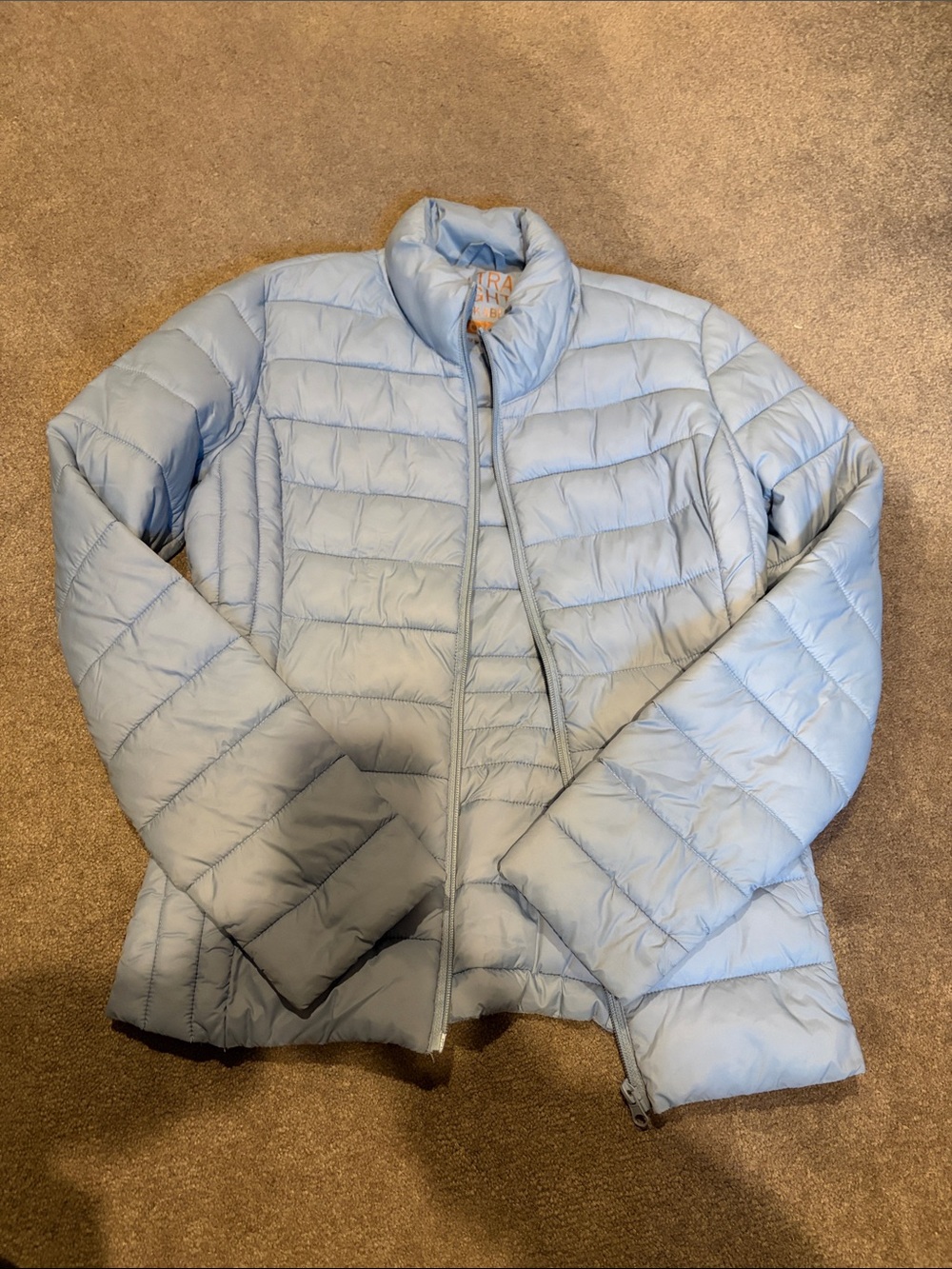 Love Tree Light Blue Quilted Puffer Jacket